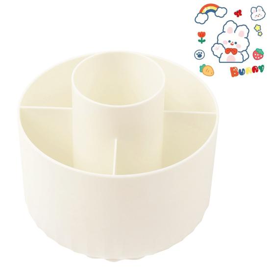 Porte-brosse de maquillage, rangement de cosmétiques, conception à 360 degrés, boîte rotative à 5 fentes, crayon de grande capacité