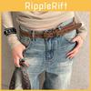 Vintage American Y2k Pu Leather Belt With Alloy Buckle For Casual Wear