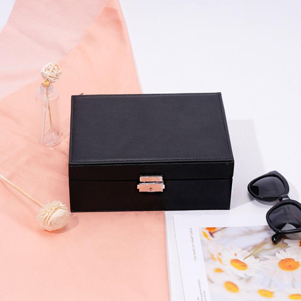 Large Capacity Jewelry Organizer Subzone Jewelry Display Holder Pu Leather Jewelry Box  Gift
