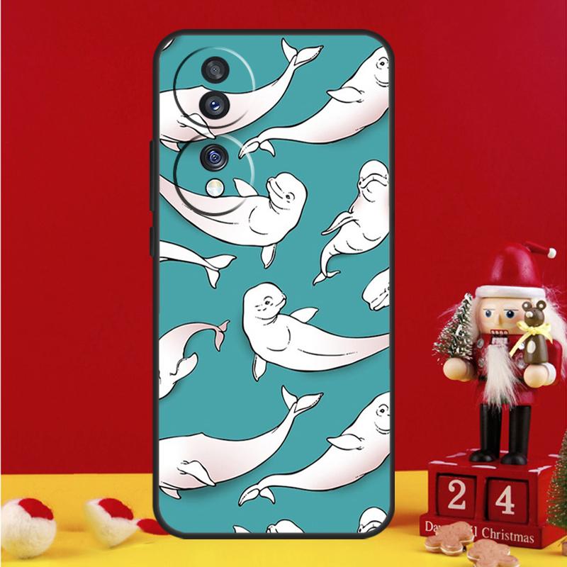 Blue Ocean Whales Pattern Case For Honor Magic 8 5 6 7 Pro Honor Win RT 50 70 90 200 400 Lite X8c X9b X9c X9a X9d Cover