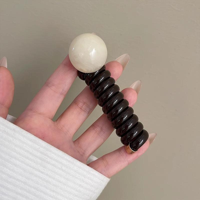 Moda perłowa prosta linia telefoniczna opaska do włosów damski wysoki kucyk artefakt temperament bańka warkocz artefakt włosów głowa liny akcesoria do włosów