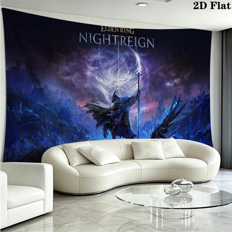 ELDEN RING Wall Tapestry Aesthetic Wall Hanging Printed Fabric Blanket Decorative Tapestries for Bedroom Living Room Home Decor