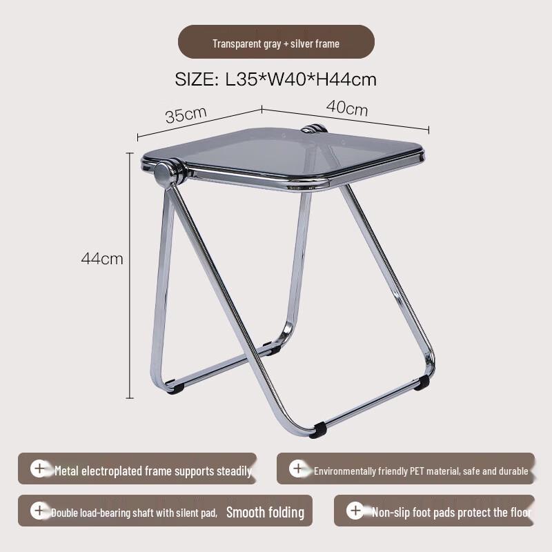 Dunzhu Foldable Transparent Acrylic Coffee Table