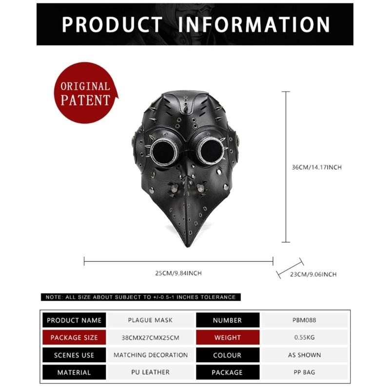 Gothic Steampunk Mask With Breathable Material For Cosplay Enthusiasts Motorcycle Riders Party Punk Style Mask