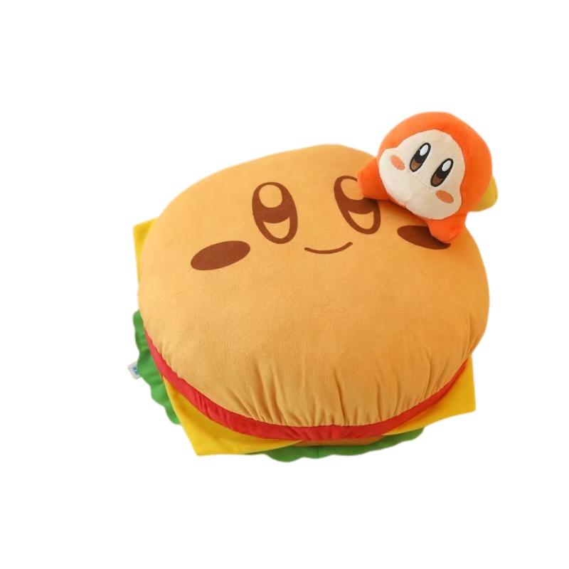 

Hamburger Kirby Plush Pillow Waddle Dee Cute Sofa Cushion Home Decor Toy Gift помаранчевий
