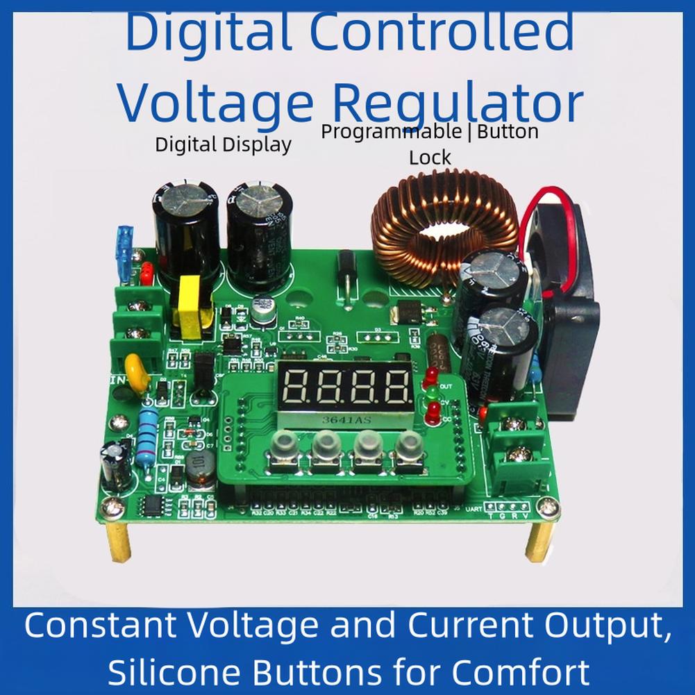 Power supply module with digital stepdown control features lockable preset output and supports input voltage from 10 to 75 volts