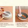 24cm Nonstick Frying Pan Heats Evenly Kitchen Egg Steaks Pan Omelet Pan Oil Controlling Frying Pan for Household Outdoor Camping