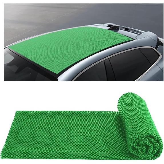 Car Roof Non-Slip Rug Pad, 47'' x 39.4'' Automotive Roof Carrier Bag Protective Mat, PVC Vehicle Cargo Bag Liner, Auto Roof Top Rack Accessories for