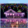 Gypsophila Style Solar Curtain Lights String With Flashing Stars For Christmas And Wedding Decor