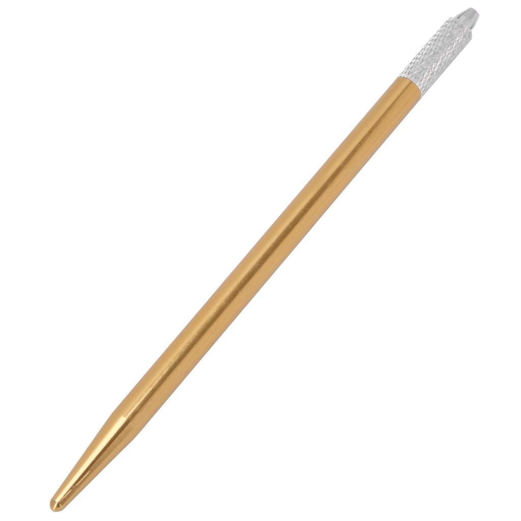 Manual Tattoo Pen SemiPermanent Microblading Pen for Eyebrow Eyeliner Lips Tattoo(Gold )