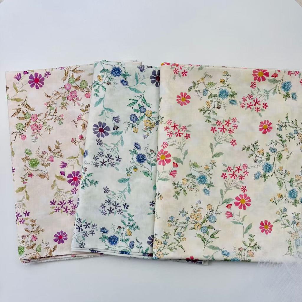 Floral Print 100% Cotton Printed Fabric for Girl's Dresses
