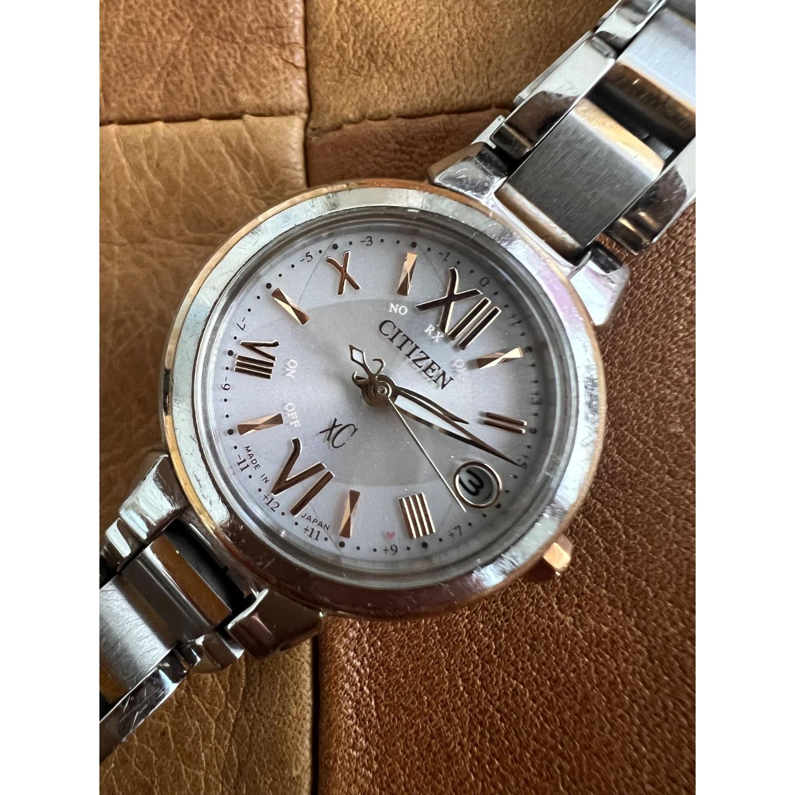 Used Citizen Cross Sea XC H060 Radio solar watch Working item Ladies