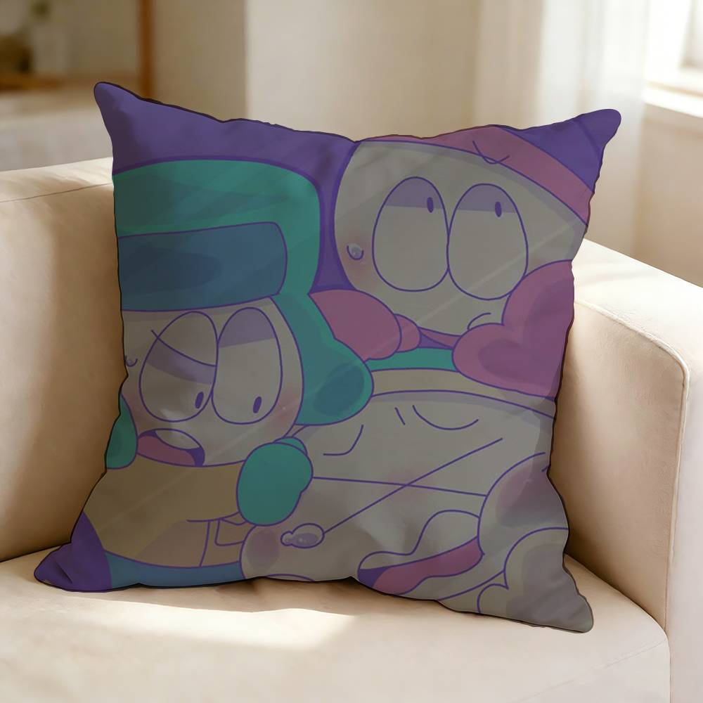 Stopmotion animation SSouth PPark Pillow Case Square DoubleSided Sofa Cushion Cover Bedroom Bedside Pillow