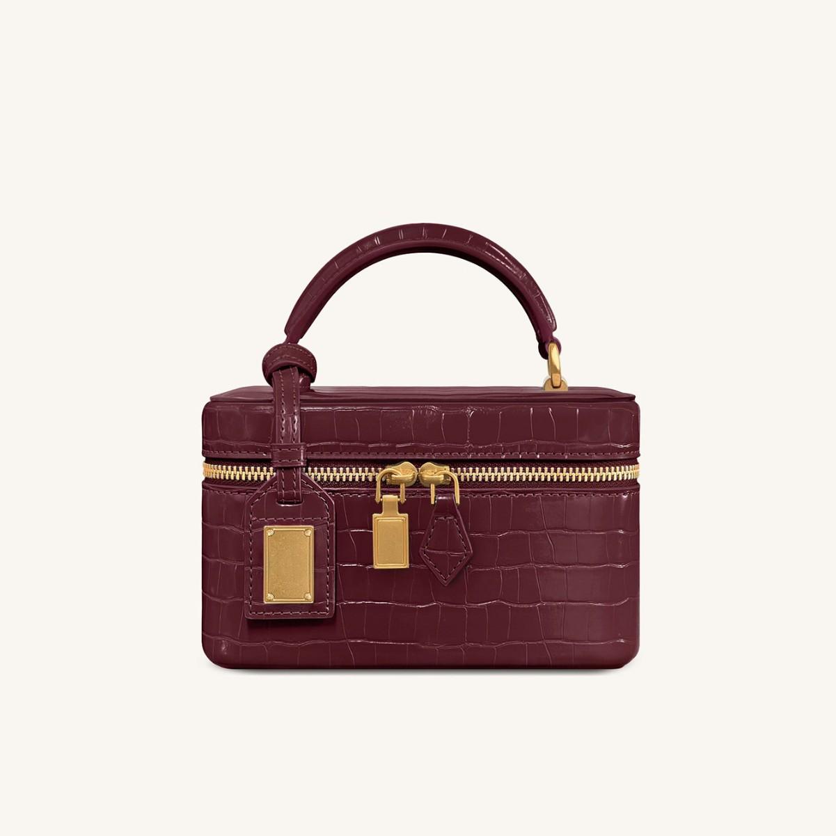New Niche Crocodile Patterned Box Bag