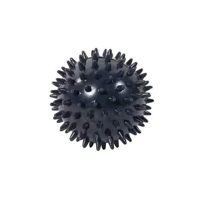 7.5CM Колючие массажные мячи Миофасциальный релиз мяч Для ног Спины Рук Игольчатый массажер Йога Упражнения Фитнес Мышечные узлы Расслабление чёрный