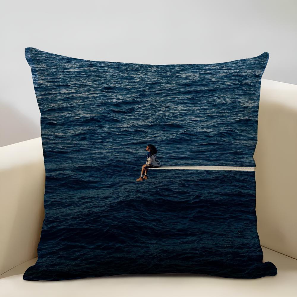SZA Album Cushion Cover Household Decoration Linen Sofa Cushion Cover: Skin-Friendly & Breathable with Invisible Zipper