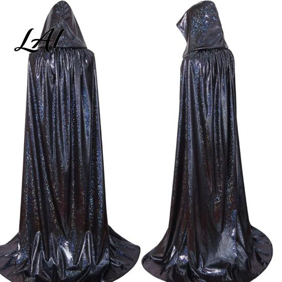 Party-Umhang für Erwachsene Glänzendes Kapuzenumhang schillernder Ganzkörper-Umhang funkelnd Unisex Vielseitige Farbe Halloween Maskenball Mardi Gras Kostüm Fantasy