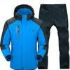 Outdoor Hiking Jacket and Pants Sets Men Autumn   Waterproof Windproof Hooded Jackets Trip Mountain Camping Clothes