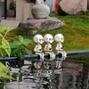 Funny Small Skeleton Fishing Sitter Resin Statues Ornaments for Home Garden Decor