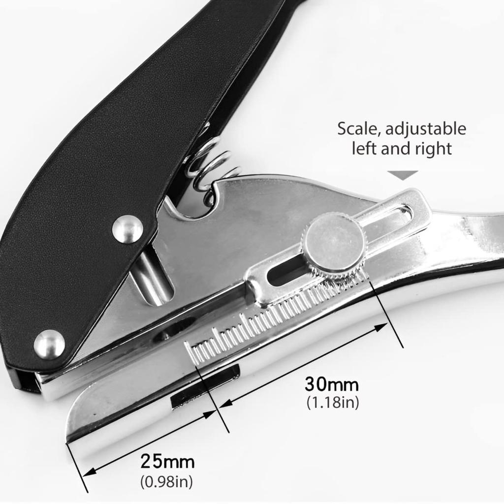 5Pcs Single Hole Punch 5/16inch Heavy Duty Hole Puncher Portable Hole Edge Banding Punching Plier Handheld Punching Tool with Limiter for Paper Cards