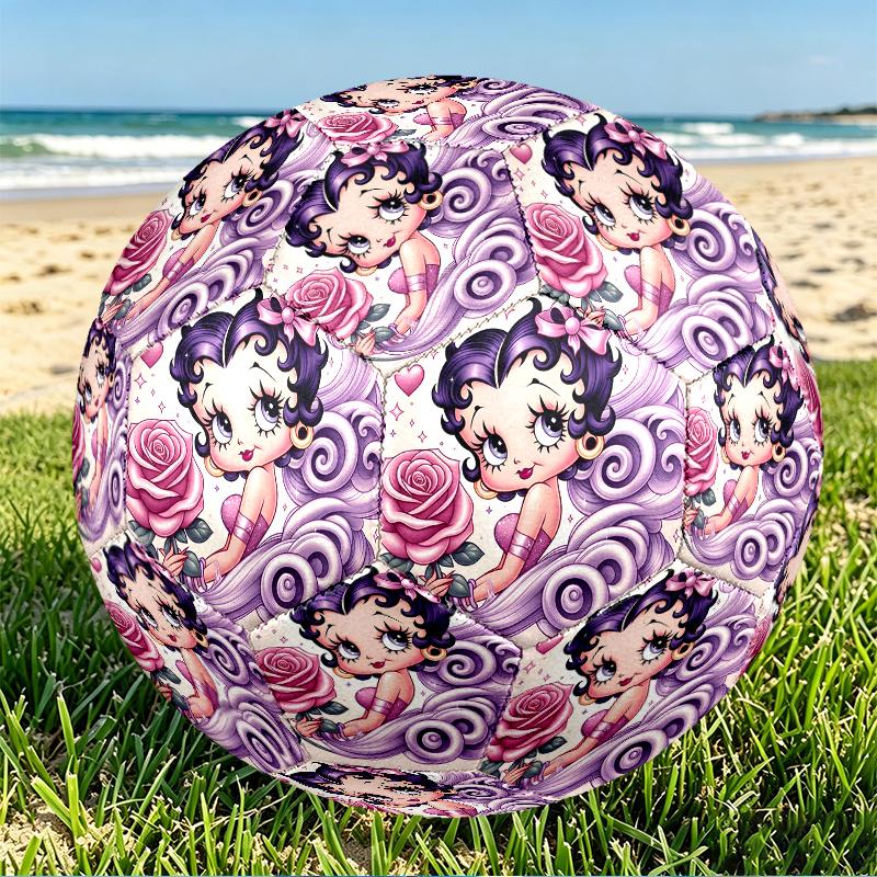Sexy Doll Print Size 5 Soccer Ball, PU Wear Resistant Football for Match Training and Daily Practice, Birthday Gift for Soccer Fans