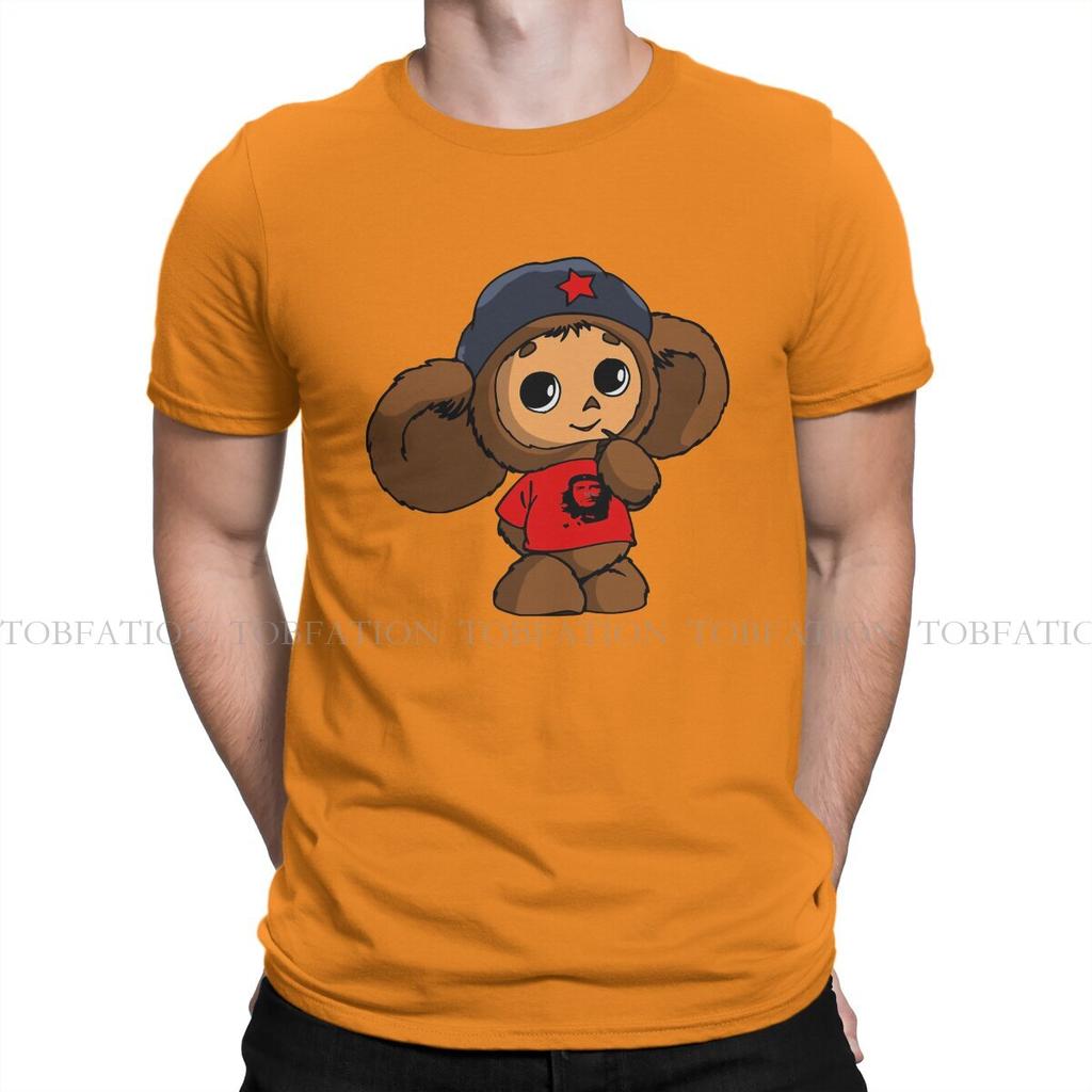 ZX CCCP Cheburashka Cute Soviet Russian Cartoon Men T Shirt Cotton Graphic ONeck TShirt Harajuku Clothing