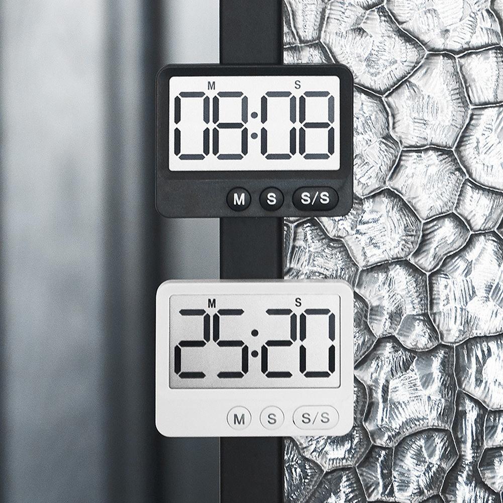 Compact Digital Timer with Magnetic Back and Large LCD Screen for Kitchen Baking Study Quiet Operation with One Button Interface