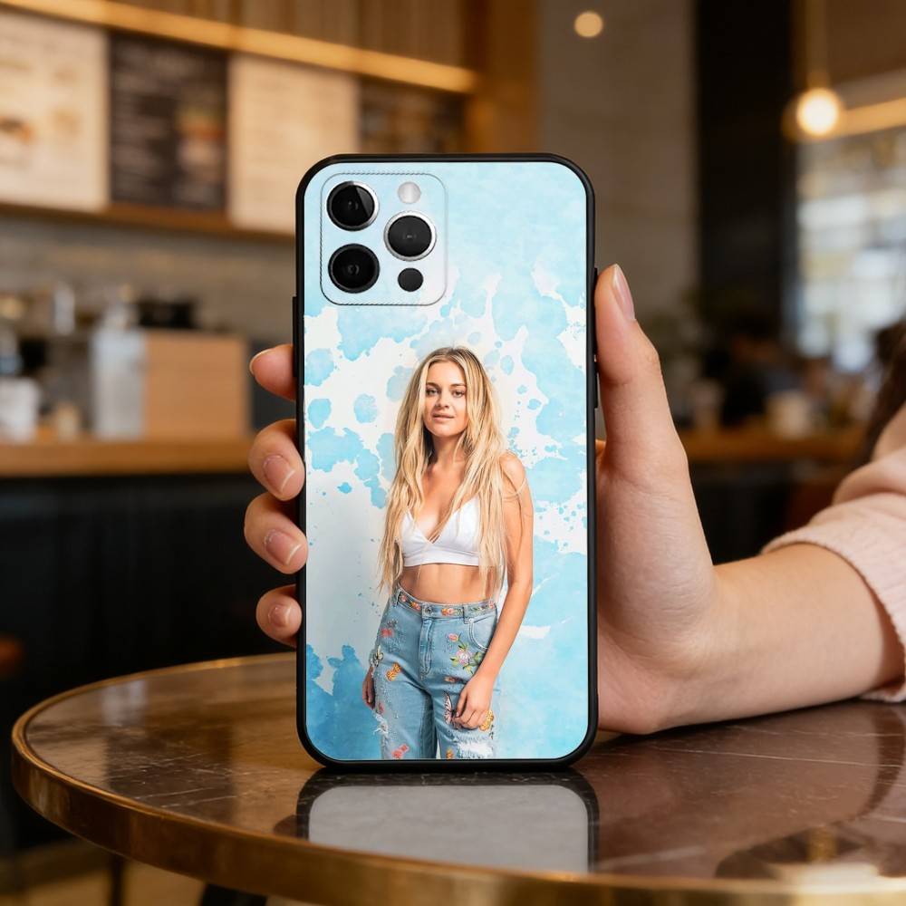 COOL K-Kelsea Ballerini Phone Case For iPhone 17,16,15,14,13,12,11 Plus,Pro Max,Soft Silicone Black Cover