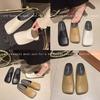 Dongdaemun niche baotou half slippers women's outer wear 2024 summer new one-pedal lazy square head muller shoes