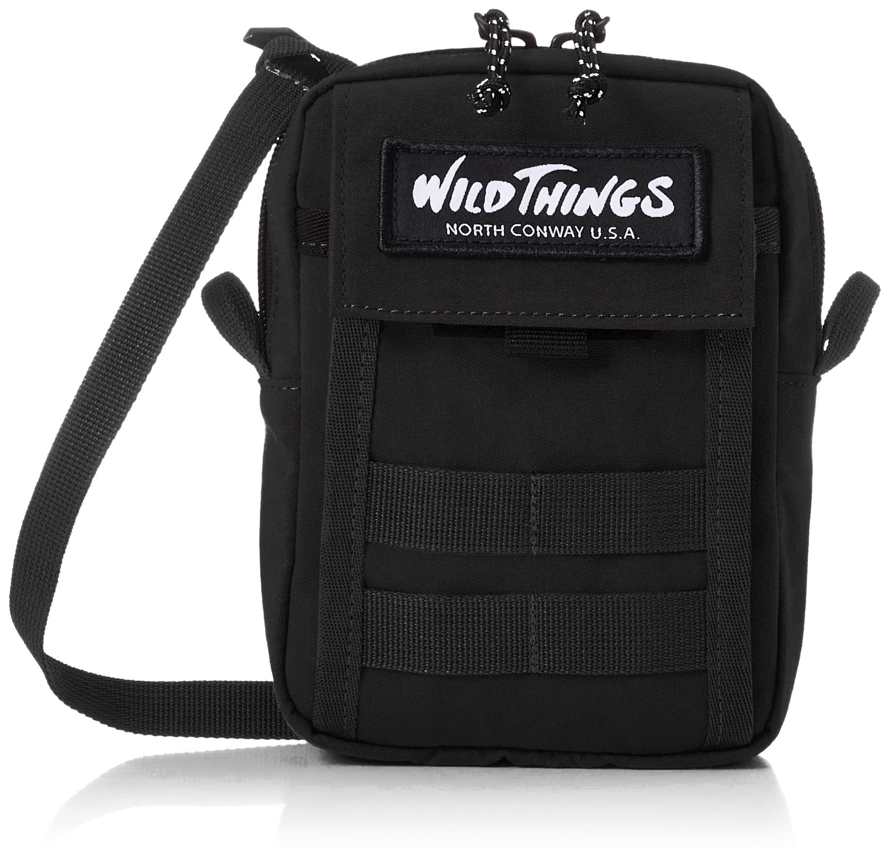 

Shoulder bag with key hook and flap pocket military black [Wild Things] WT-380-3008 чорний