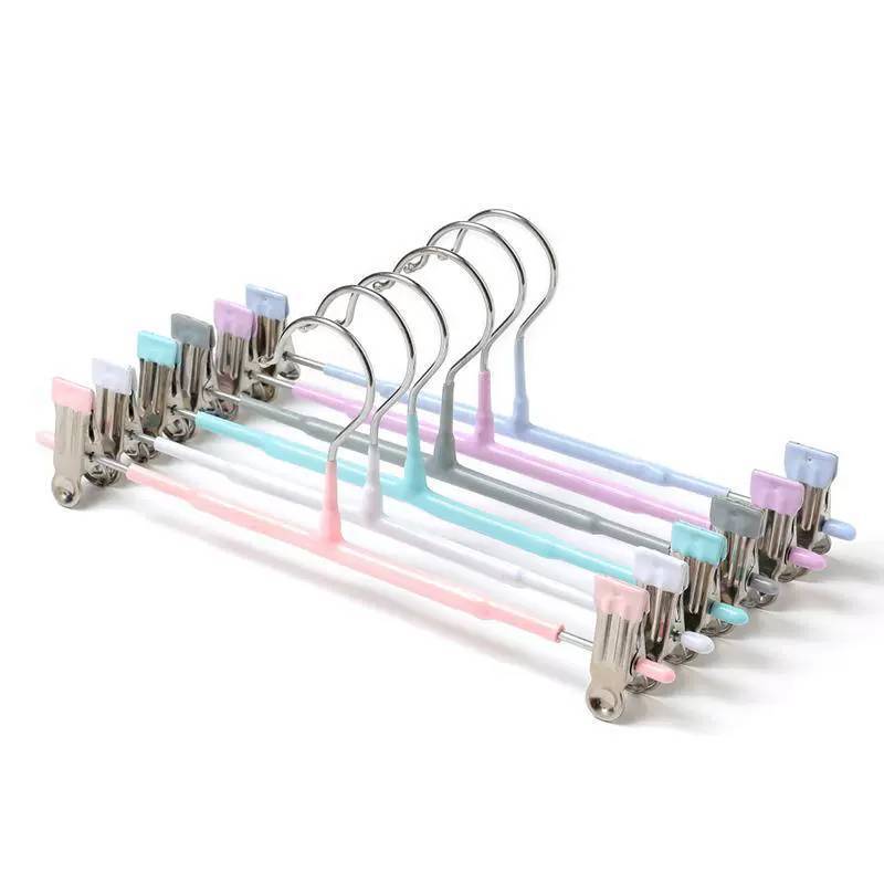Standard Wardrobe Pants Hanger With Non Slip Stainless Steel Clips For Home Storage And Organization
