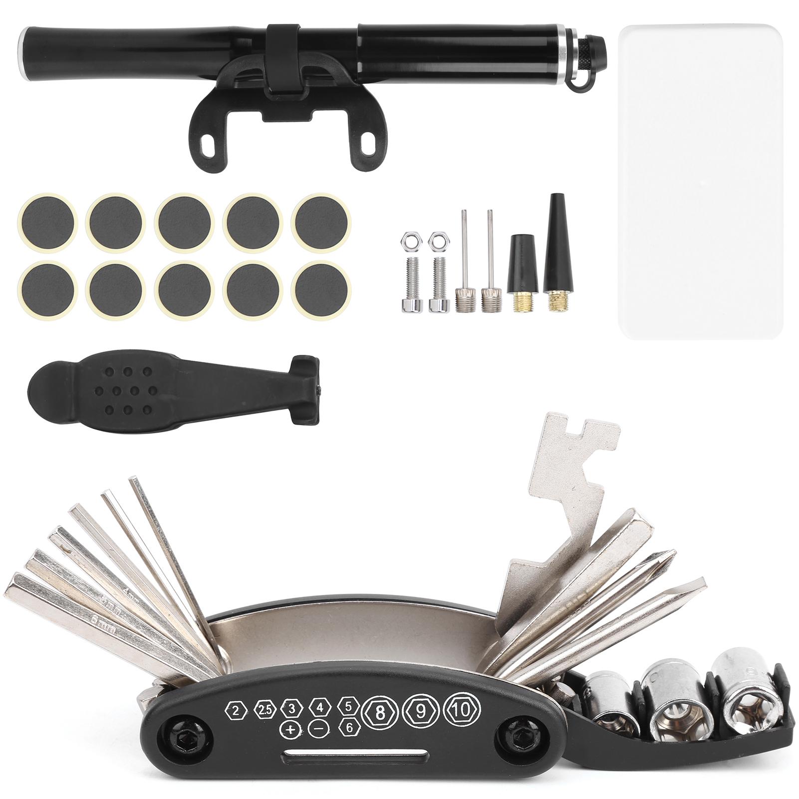 

Mountain Bike Outdoor Portable Repair Kit Inflator Tire Repairing Wrench Combination Set