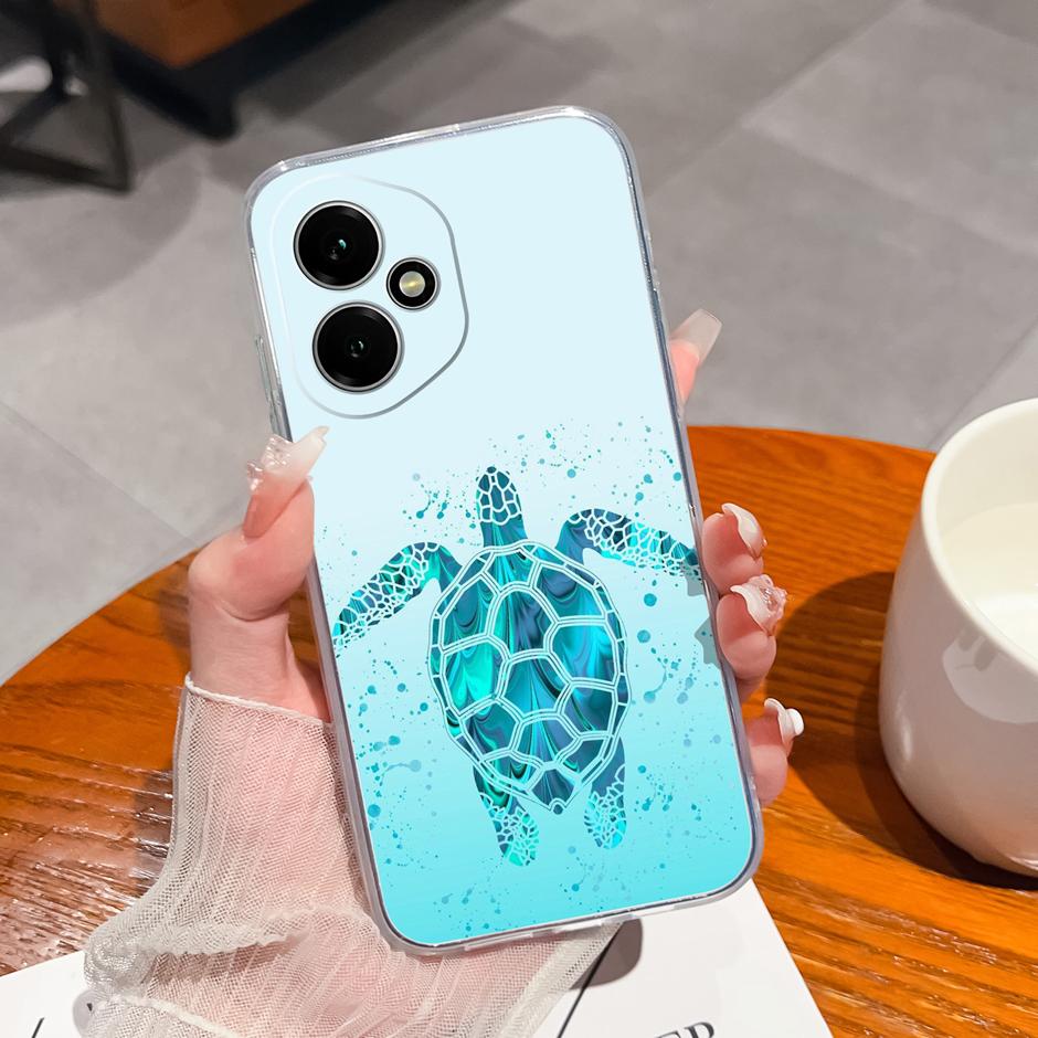 For Honor 400 Pro Lite 5G Case Pretty Flowers Transparent TPU Bumper Protective Cover For Honor400Pro Fundas Honor400Lite Coque