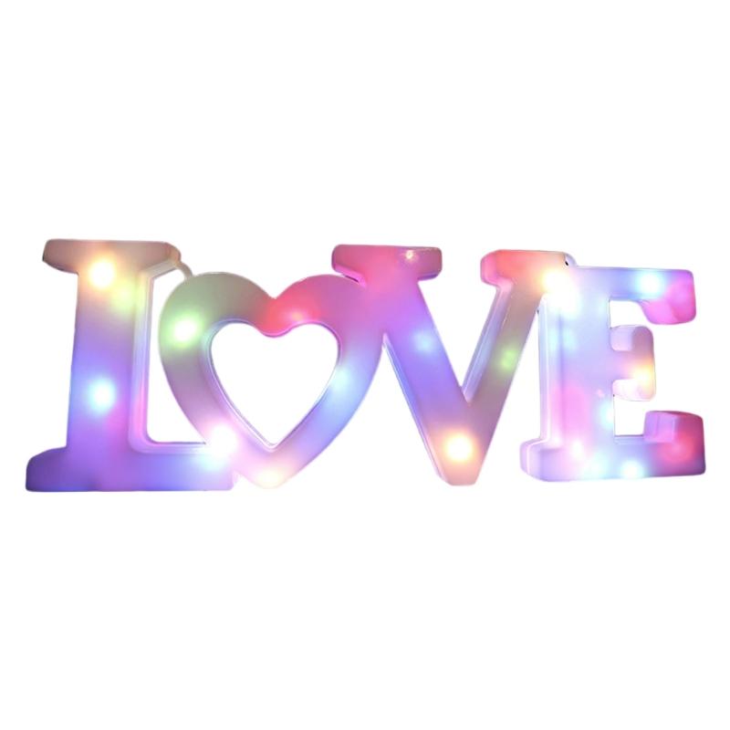 

LED Illuminated LOVE Sign Shatterproof PVC Lighted Up LOVE Letter Ornament for Wedding Valentine s Day Party Decoration