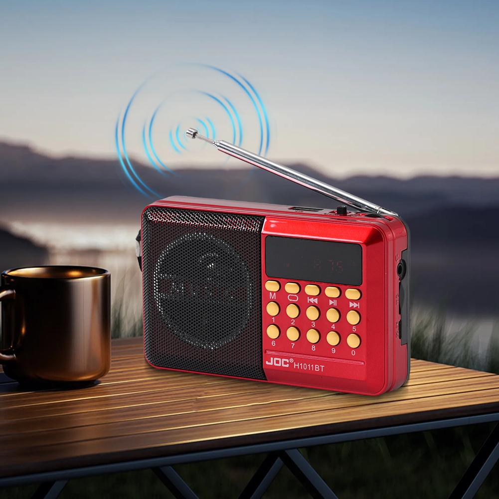 Portable Digital FM Radio Rechargeable BT 5.4 Radio Speaker with LED Display Gifts for Seniors Elderly