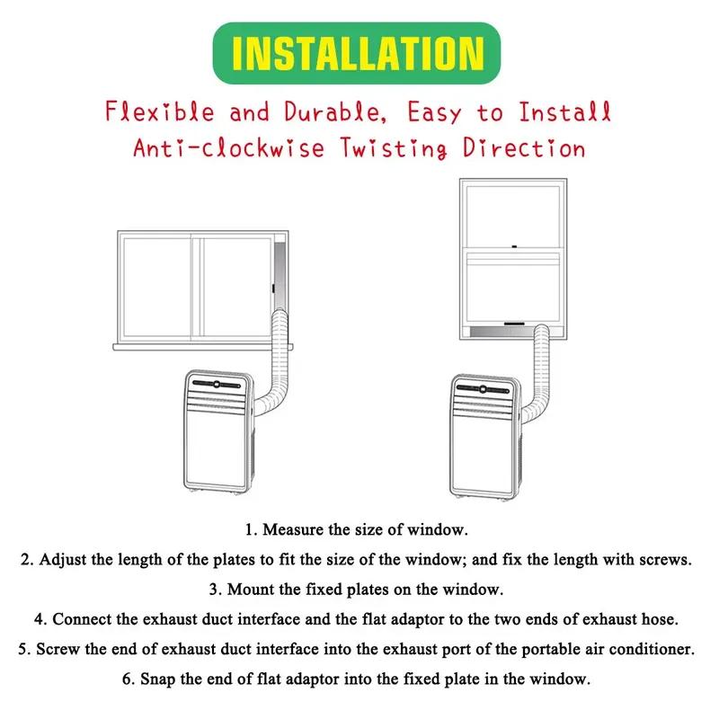 Portable Air Conditioner Window Seal Air Vent Exhaust Slide Plate Dia 15cm Window Adaptor Pipe Hose Air Conditioner Accessories