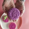 200g Mooncake Mold Hand Press Mooncake Stamps Plastic Pastry Gadgets Moon Cake Maker with 3D Grape Tulip Shaped Patterns