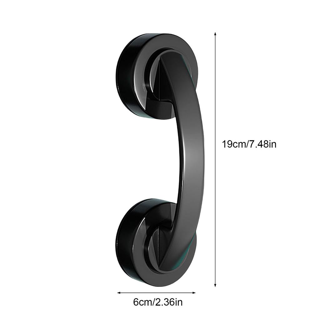 Without Drilling Black Glass Door Handle Easy Installation Sturdy ABS Materials Designs for Home Office and Shop