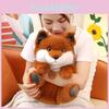 Adorable Cartoon Fox Plush Toy Cute Companion For Kids Home Decoration Soft Pillow