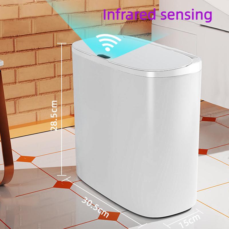 Induction Trash Can Kitchen Bathroom Gap Smart Trash Can Household Automatic Induction Trash Can Paper Basket Batch