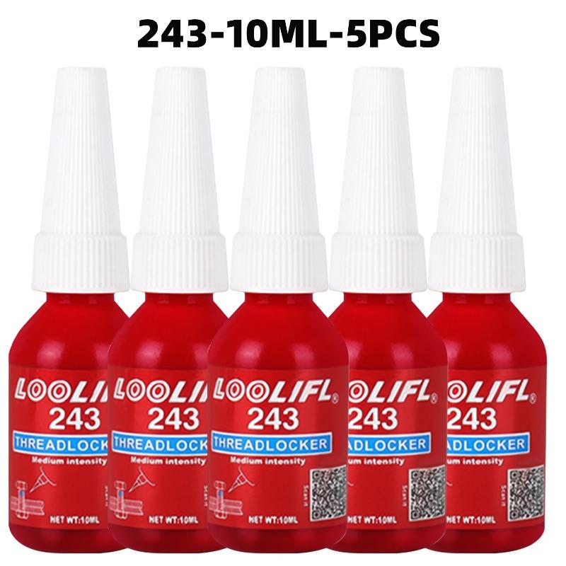 243 Medium Strength Blue Threadlocker 10ml 50ml, Anaerobic Adhesive Anti-Loose Sealant for Nuts Bolts Screws Fastening & Anti-Vibration