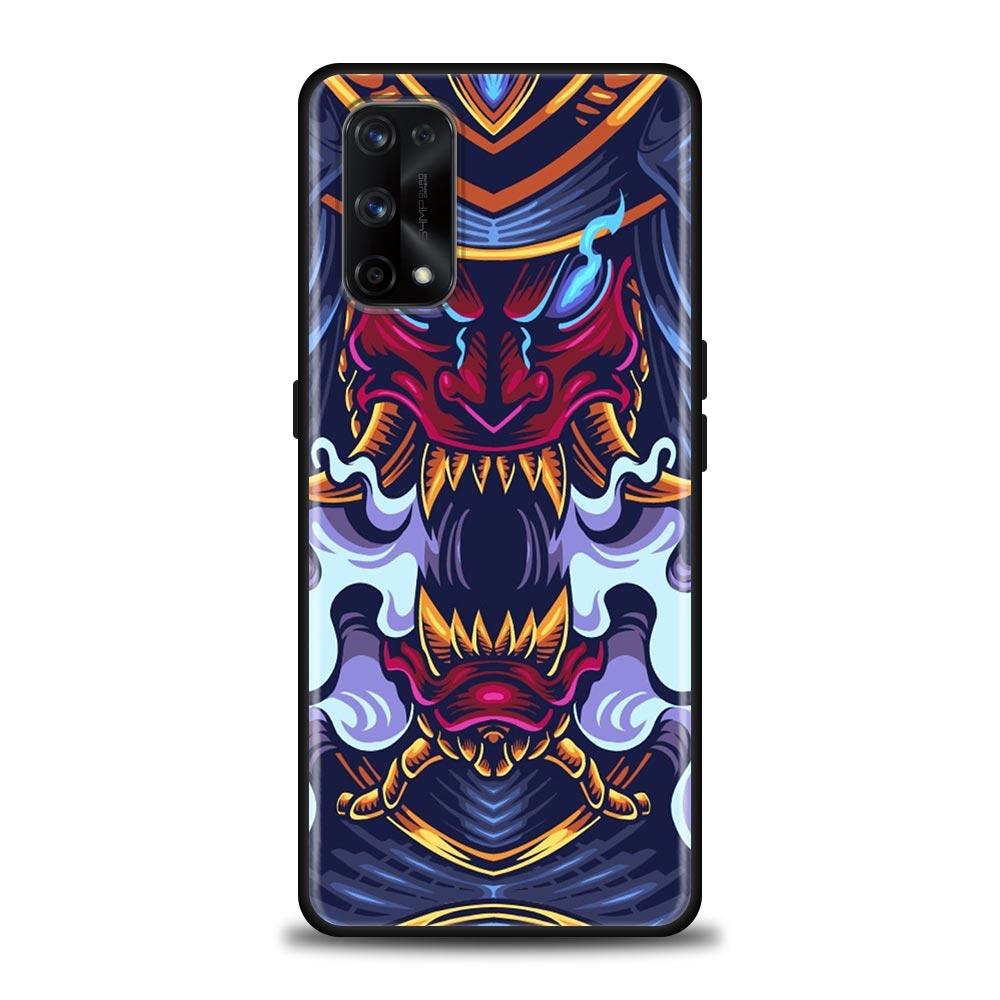 Japanese Style Art Samurai Phone Case For Oppo Realme 8i 8 9 7 6 5 Pro 9i 7i 5i 6i XT 5G Cases Soft Cover Realme 8Pro 8i