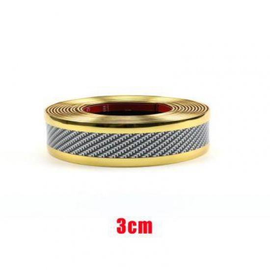VÂNZARE Fibră de carbon Bandă de turnare din cauciuc Moale Negru Trim Bandă pentru bara de protecție DIY Protector pentru prag Protecție pentru margini Autocolante pentru mașină