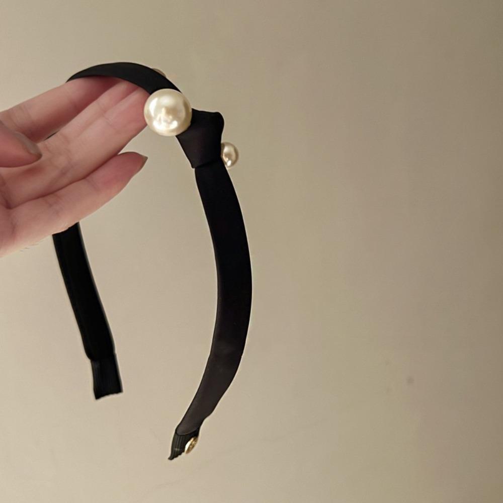 

Elegant Autumn All-Matching Exquisite Korean Style Hair Hoop Pearl Headband Sweet Hair Hoop F