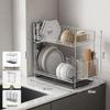 304 Stainless Steel Double-Layer Kitchen Dish and Bowl Drain Rack