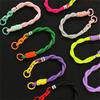 Cute Candy Color Twist Rope Mobile Phone Lanyard Hanging Decoration Anti-loss Pendant Fashion Strong Wrist Short Hand Straps