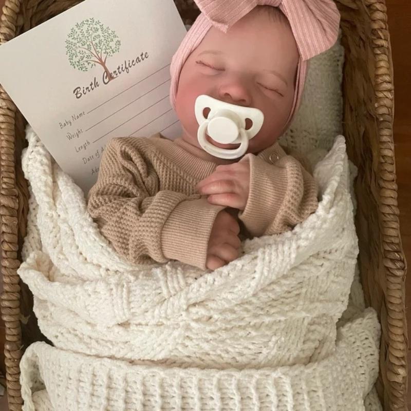 19 Inch Reborn Baby Dolls Soft Cloth or Full Vinyl Body Finished Levi Sleeping Newborn Babies Doll 3D Painted Skin Visible Veins Collectible Art Dolls