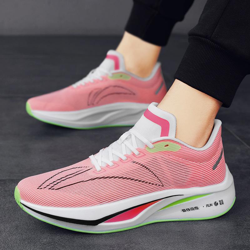 Running shoes men's flying electric 43c red rabbit 6pro7 carbon board student sports big children's racing running shoes women's sports horse