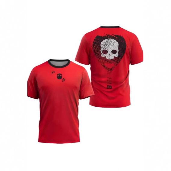 Skull Quick Dry Urban Padel T-Shirt High Quality Non-Woven Tennis Training T-Shirt Clothing New Summer Men's