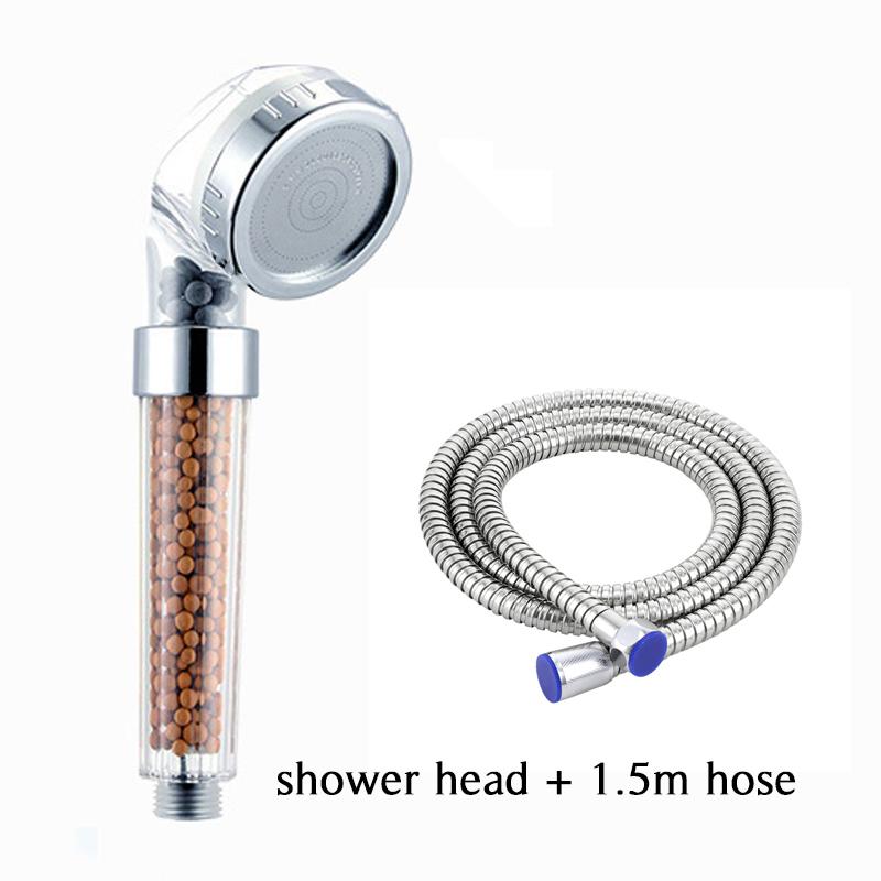 Super Filter Anion Spa maža dušo galvutė su žarnos laikikliu aukšto slėgio vandenį taupanti nerūdijančio plieno lietaus dušo galvutė